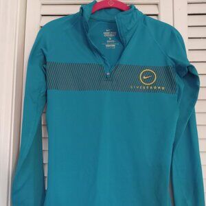 Nike Compression quarter zip pullover Size S teal